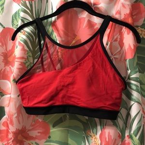 Red and Black Mesh Lululemon sports bra size M/8